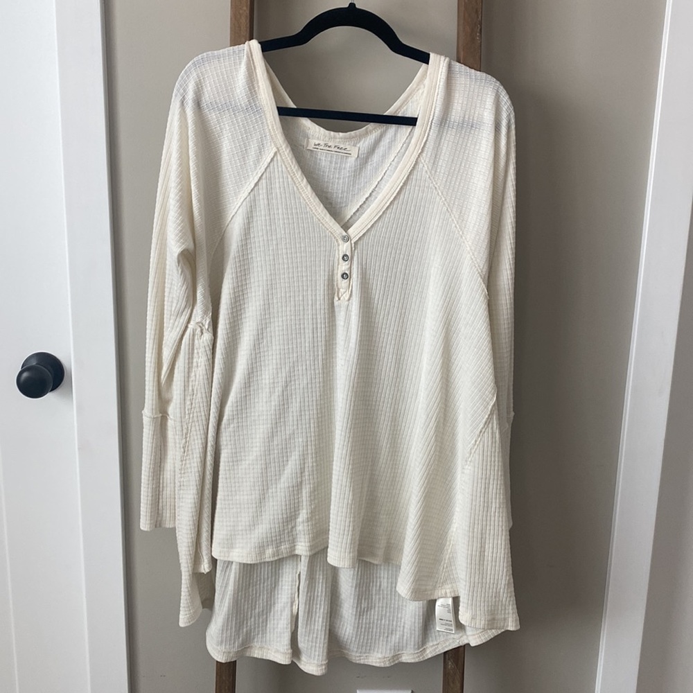 We The Free White Henley Tunic